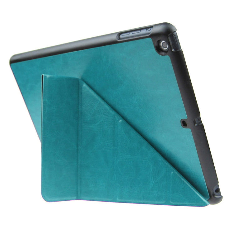Multi-folding Crazy Horse Texture Leather Case with Holder & Sleep / Wake-up Function for iPad Air