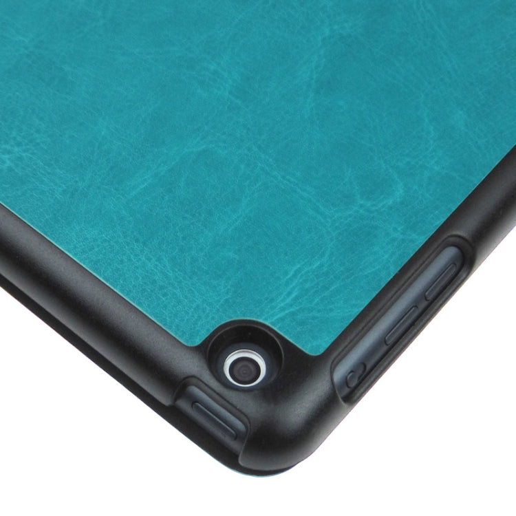Multi-folding Crazy Horse Texture Leather Case with Holder & Sleep / Wake-up Function for iPad Air
