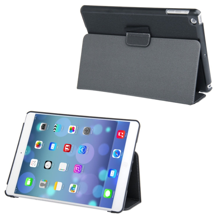 Denim Texture Leather Case with Holder & Sleep / Wake-up Function for iPad Air