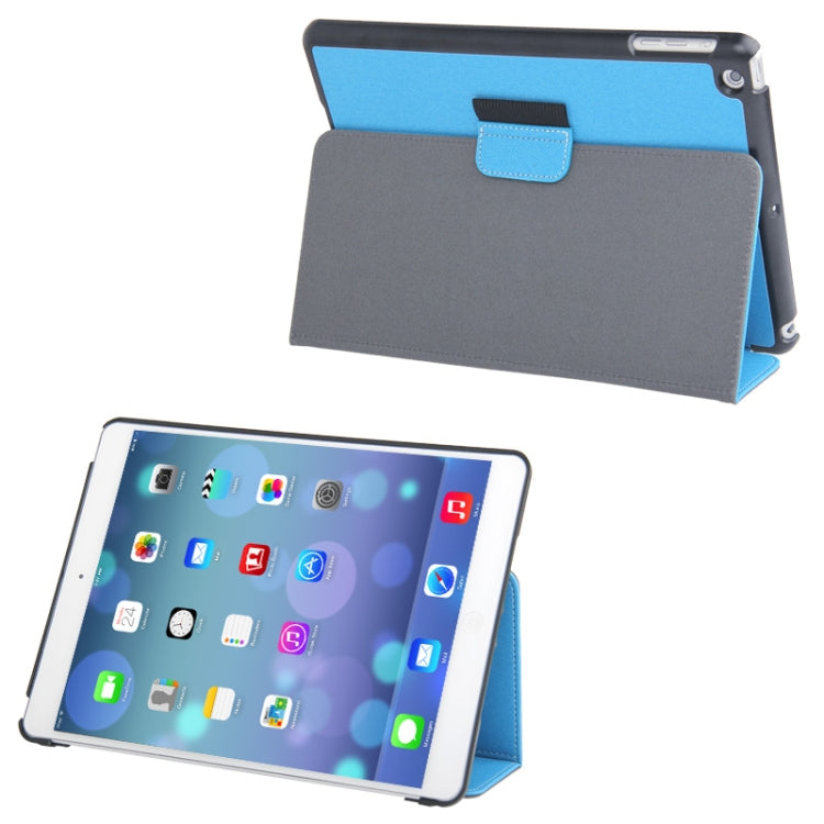Denim Texture Leather Case with Holder & Sleep / Wake-up Function for iPad Air