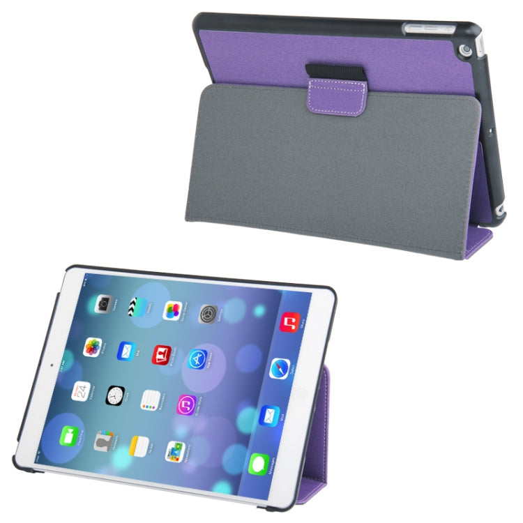 Denim Texture Leather Case with Holder & Sleep / Wake-up Function for iPad Air