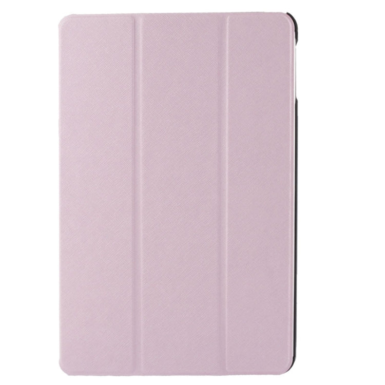3-folding Cross Texture Leather Case with Holder & Sleep / Wake-up Function for iPad Air