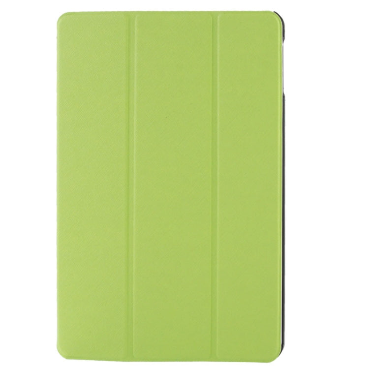 3-folding Cross Texture Leather Case with Holder & Sleep / Wake-up Function for iPad Air
