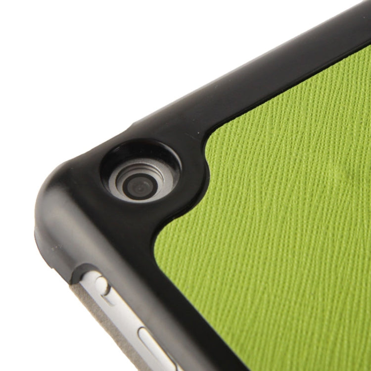 3-folding Cross Texture Leather Case with Holder & Sleep / Wake-up Function for iPad Air
