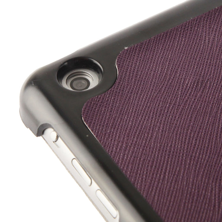 3-folding Cross Texture Leather Case with Holder & Sleep / Wake-up Function for iPad Air