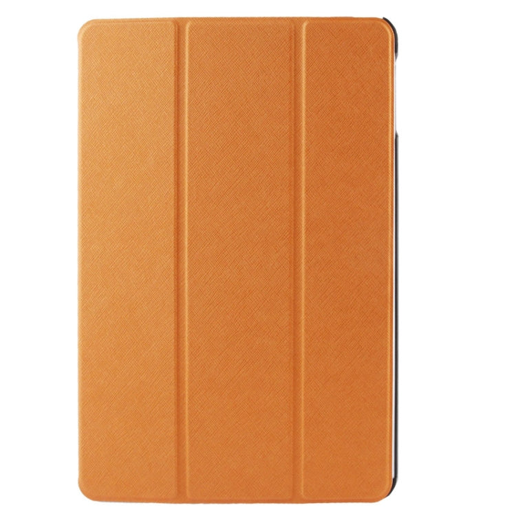 3-folding Cross Texture Leather Case with Holder & Sleep / Wake-up Function for iPad Air