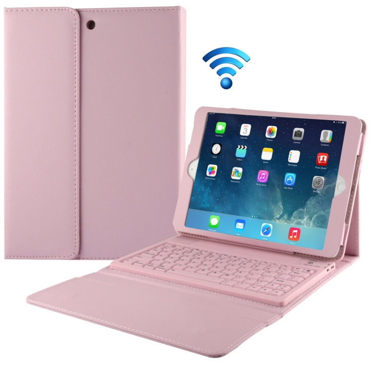 BriefTablet Case Style Litchi Texture Bluetooth 3.0 Silicone Keyboard Leather Tablet Case with Holder for iPad Air