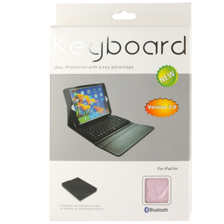BriefTablet Case Style Litchi Texture Bluetooth 3.0 Silicone Keyboard Leather Tablet Case with Holder for iPad Air