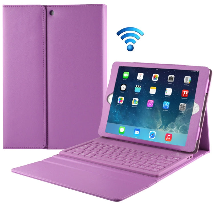 BriefTablet Case Style Litchi Texture Bluetooth 3.0 Silicone Keyboard Leather Tablet Case with Holder for iPad Air