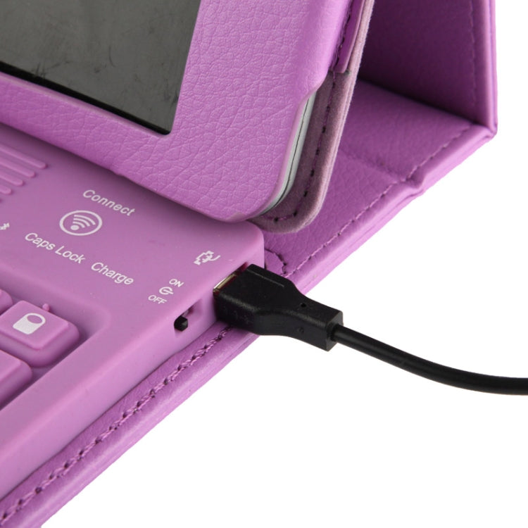 BriefTablet Case Style Litchi Texture Bluetooth 3.0 Silicone Keyboard Leather Tablet Case with Holder for iPad Air