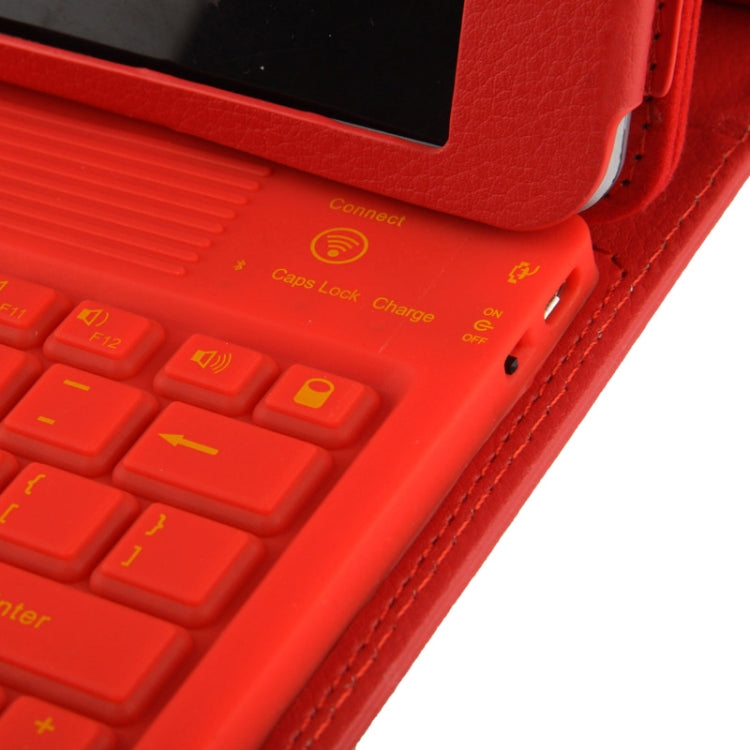 BriefTablet Case Style Litchi Texture Bluetooth 3.0 Silicone Keyboard Leather Tablet Case with Holder for iPad Air
