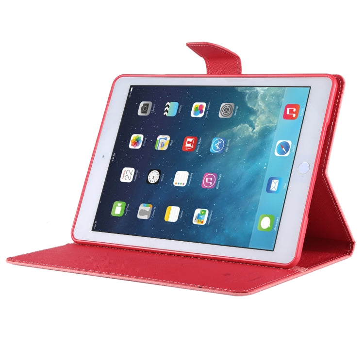 GOOSPERY FANCY DIARY for iPad Air Cross Texture Leather Case with Card Slot & Holder & Wallet