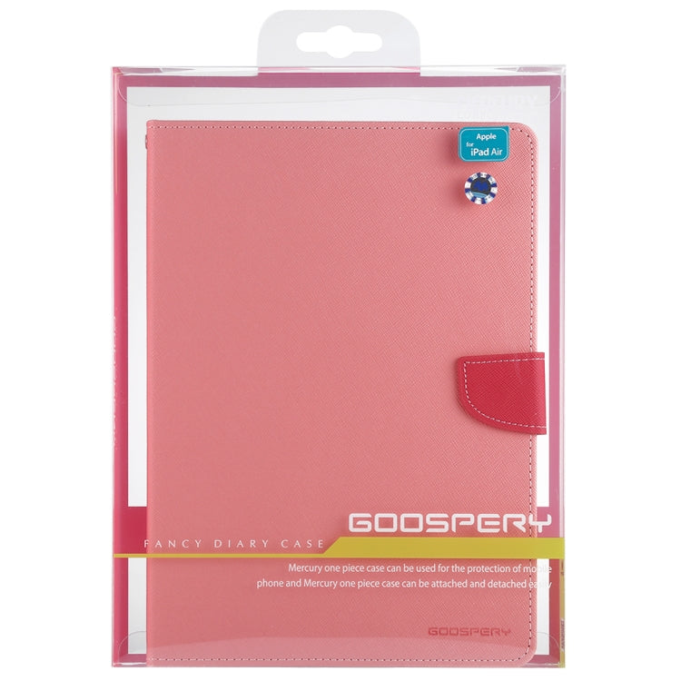 GOOSPERY FANCY DIARY for iPad Air Cross Texture Leather Case with Card Slot & Holder & Wallet