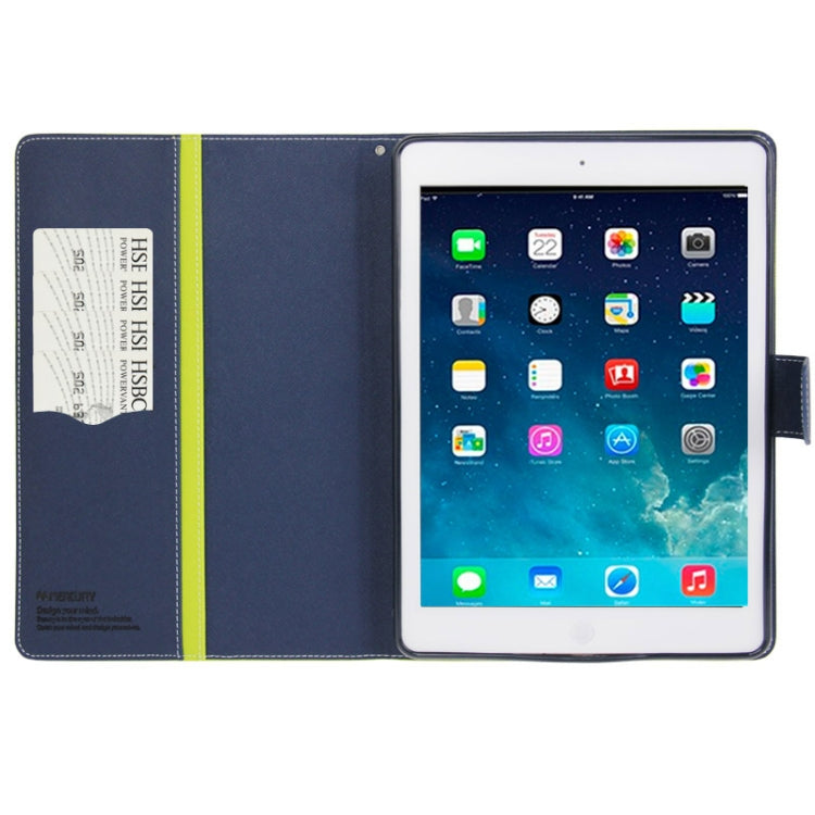 GOOSPERY FANCY DIARY for iPad Air Cross Texture Leather Case with Card Slot & Holder & Wallet