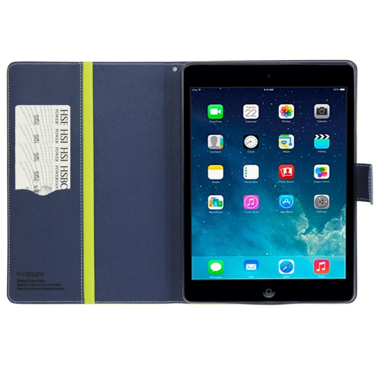 GOOSPERY FANCY DIARY for iPad Air Cross Texture Leather Case with Card Slot & Holder & Wallet
