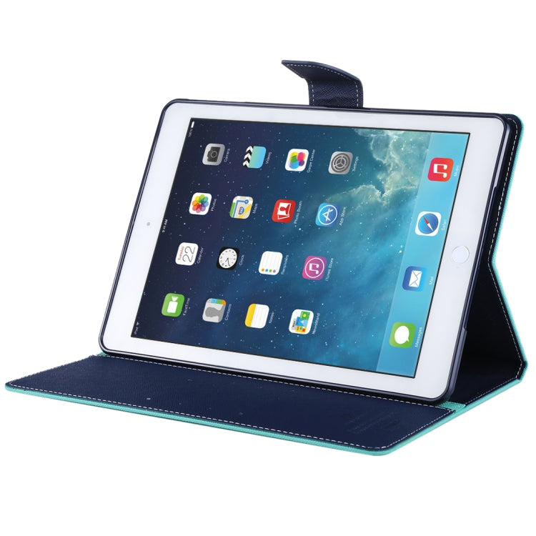 GOOSPERY FANCY DIARY for iPad Air Cross Texture Leather Case with Card Slot & Holder & Wallet