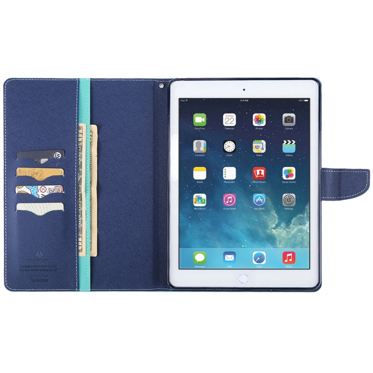 GOOSPERY FANCY DIARY for iPad Air Cross Texture Leather Case with Card Slot & Holder & Wallet