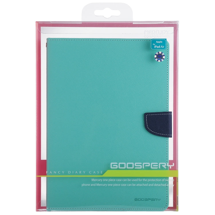 GOOSPERY FANCY DIARY for iPad Air Cross Texture Leather Case with Card Slot & Holder & Wallet
