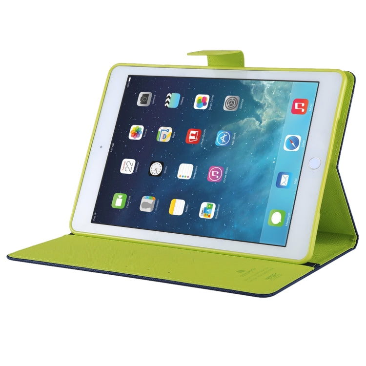 GOOSPERY FANCY DIARY for iPad Air Cross Texture Leather Case with Card Slot & Holder & Wallet