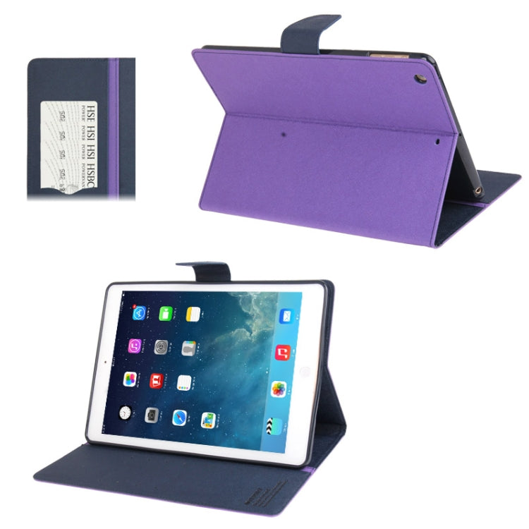 GOOSPERY FANCY DIARY for iPad Air Cross Texture Leather Case with Card Slot & Holder & Wallet