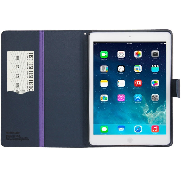 GOOSPERY FANCY DIARY for iPad Air Cross Texture Leather Case with Card Slot & Holder & Wallet