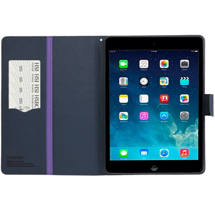 GOOSPERY FANCY DIARY for iPad Air Cross Texture Leather Case with Card Slot & Holder & Wallet