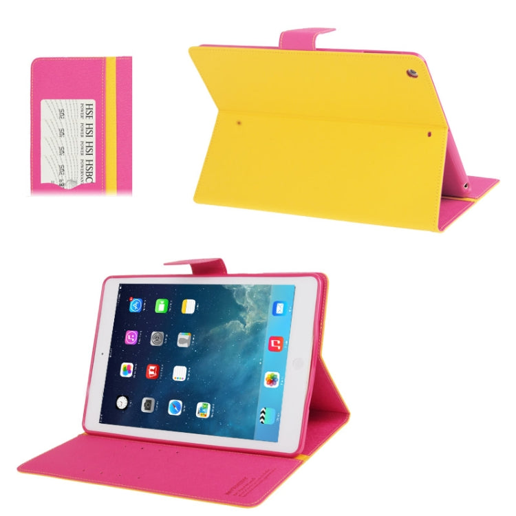 GOOSPERY FANCY DIARY for iPad Air Cross Texture Leather Case with Card Slot & Holder & Wallet