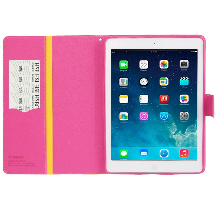 GOOSPERY FANCY DIARY for iPad Air Cross Texture Leather Case with Card Slot & Holder & Wallet
