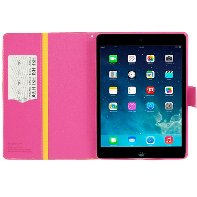 GOOSPERY FANCY DIARY for iPad Air Cross Texture Leather Case with Card Slot & Holder & Wallet