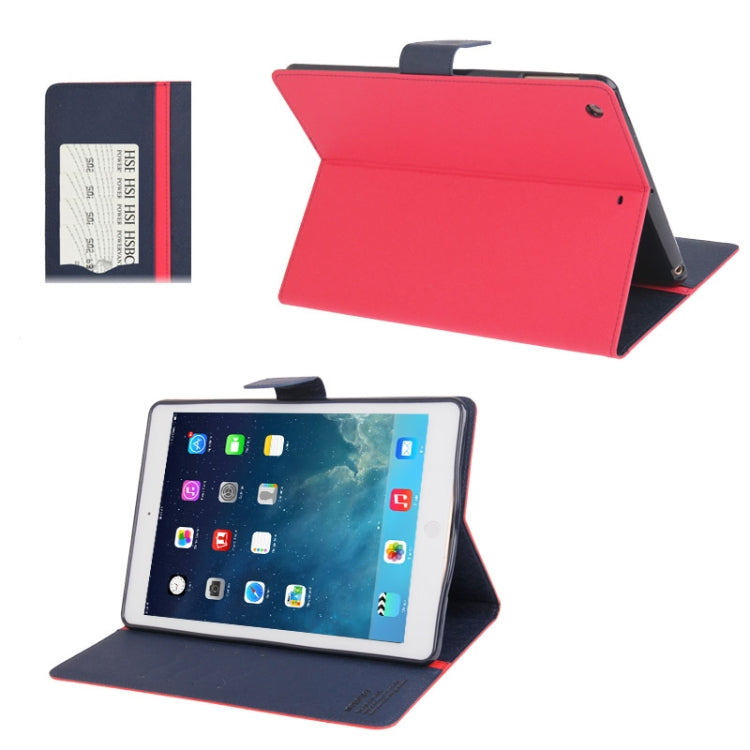 GOOSPERY FANCY DIARY for iPad Air Cross Texture Leather Case with Card Slot & Holder & Wallet
