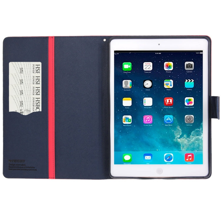 GOOSPERY FANCY DIARY for iPad Air Cross Texture Leather Case with Card Slot & Holder & Wallet