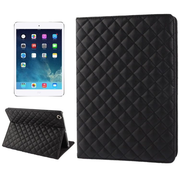 Plaid Texture Leather Case with 3 Gears Holder & Sleep / Wake-up Function