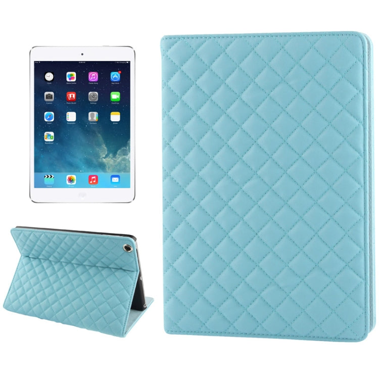 Plaid Texture Leather Case with 3 Gears Holder & Sleep / Wake-up Function