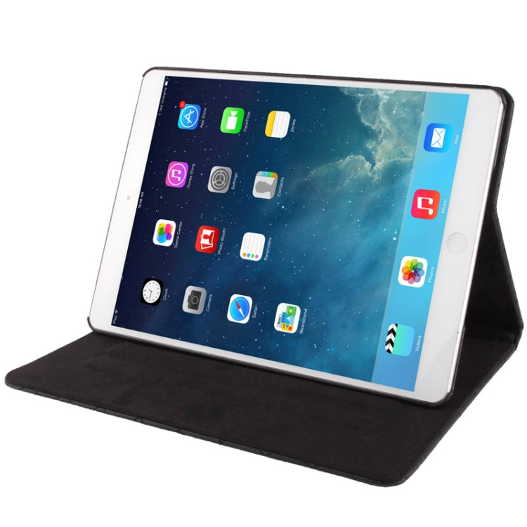Plaid Texture Leather Case with 3 Gears Holder & Sleep / Wake-up Function