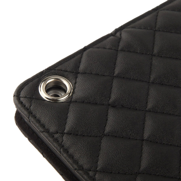 Plaid Texture Leather Case with 3 Gears Holder & Sleep / Wake-up Function