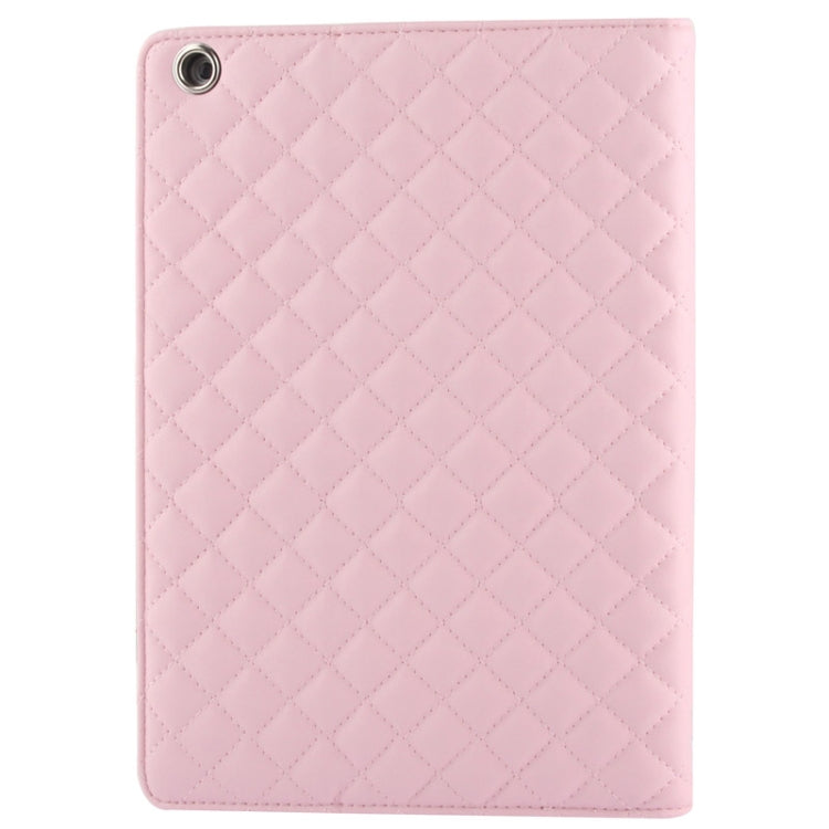 Plaid Texture Leather Case with 3 Gears Holder & Sleep / Wake-up Function