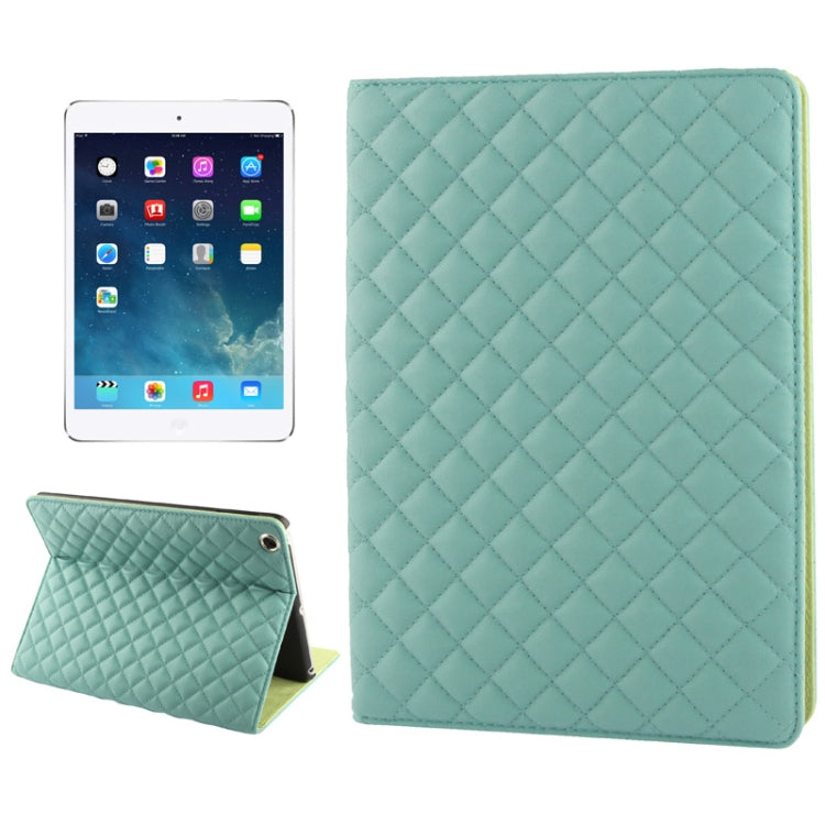 Plaid Texture Leather Case with 3 Gears Holder & Sleep / Wake-up Function