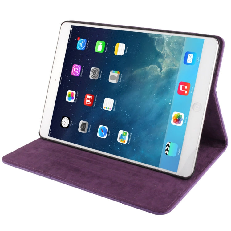 Plaid Texture Leather Case with 3 Gears Holder & Sleep / Wake-up Function