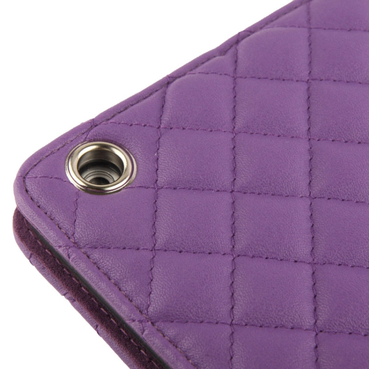 Plaid Texture Leather Case with 3 Gears Holder & Sleep / Wake-up Function