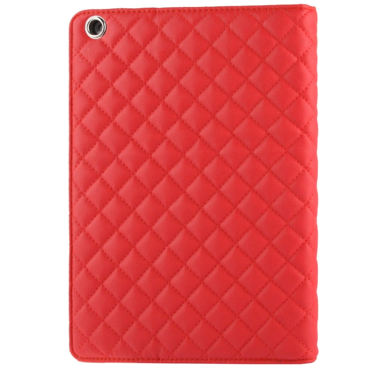 Plaid Texture Leather Case with 3 Gears Holder & Sleep / Wake-up Function