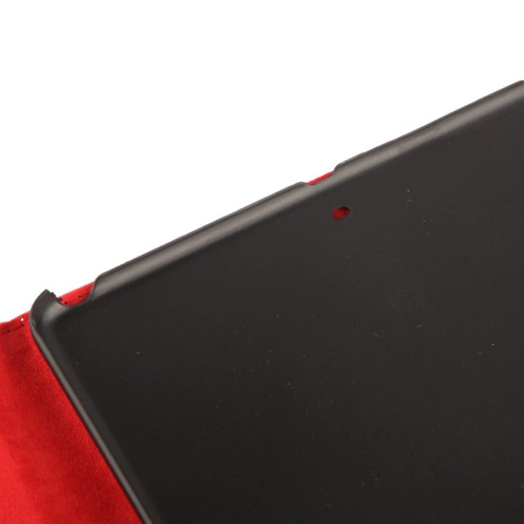Plaid Texture Leather Case with 3 Gears Holder & Sleep / Wake-up Function
