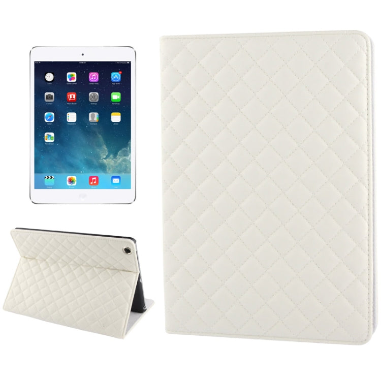 Plaid Texture Leather Case with 3 Gears Holder & Sleep / Wake-up Function