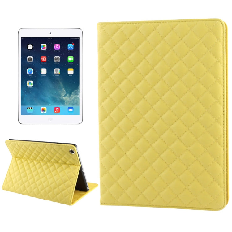 Plaid Texture Leather Case with 3 Gears Holder & Sleep / Wake-up Function