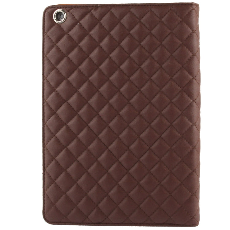 Plaid Texture Leather Case with 3 Gears Holder & Sleep / Wake-up Function