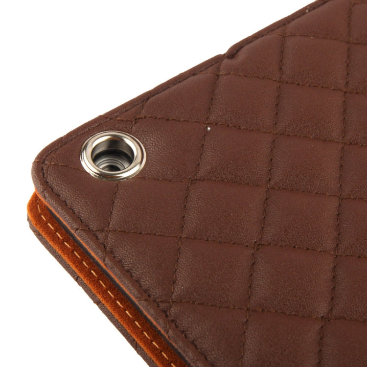 Plaid Texture Leather Case with 3 Gears Holder & Sleep / Wake-up Function