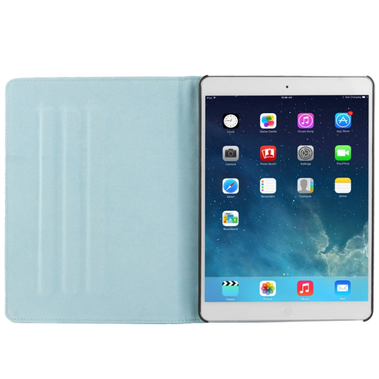 Diamond Encrusted Flower Pattern Leather Case with 3 Gears Holder & Sleep / Wake-up Function for iPad Air