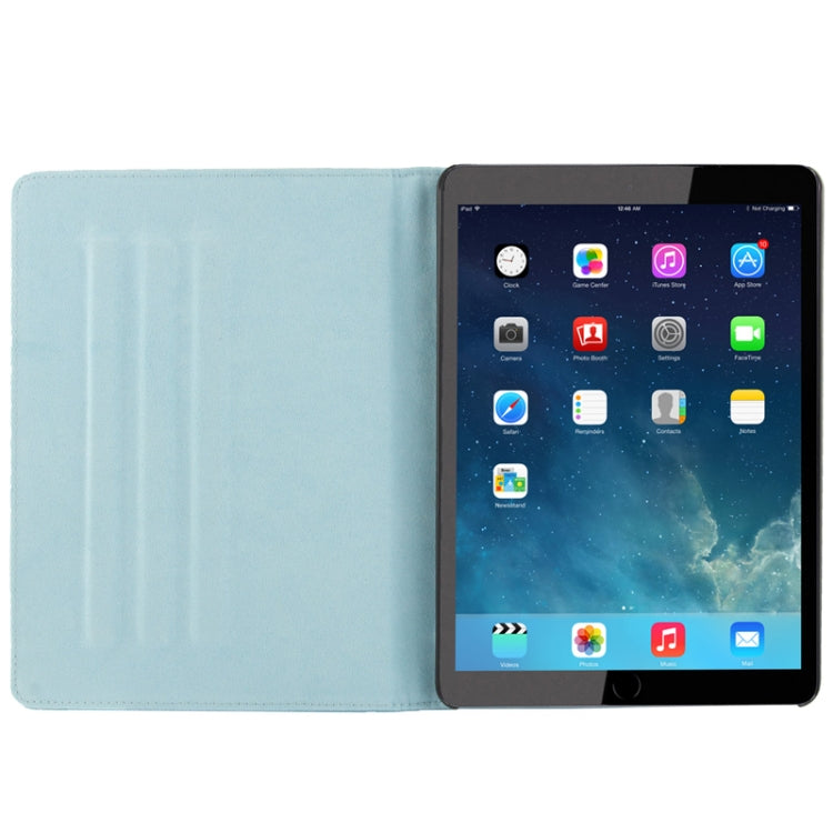 Diamond Encrusted Flower Pattern Leather Case with 3 Gears Holder & Sleep / Wake-up Function for iPad Air