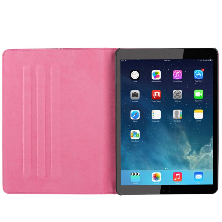 Diamond Encrusted Flower Pattern Leather Case with 3 Gears Holder & Sleep / Wake-up Function for iPad Air