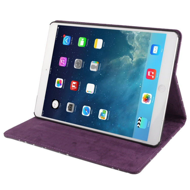 Diamond Encrusted Flower Pattern Leather Case with 3 Gears Holder & Sleep / Wake-up Function for iPad Air