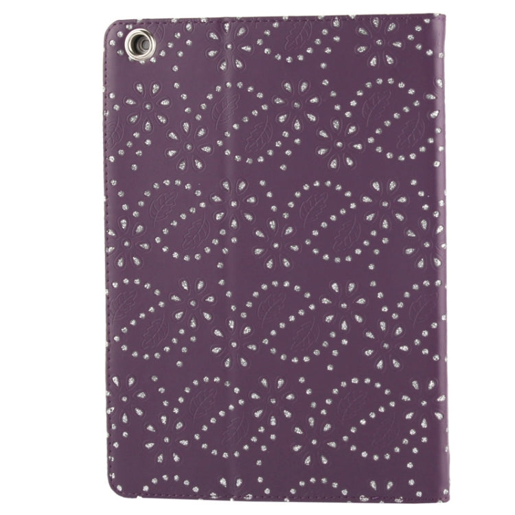 Diamond Encrusted Flower Pattern Leather Case with 3 Gears Holder & Sleep / Wake-up Function for iPad Air
